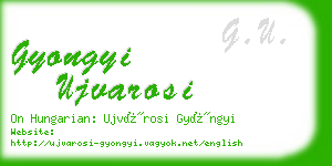 gyongyi ujvarosi business card